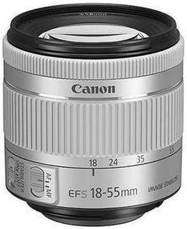 Alt view image 3 of 3 - Canon EF-S 18-55mm f/4-5.6 IS STM Lens (Silver) (1620C002) + Lens Pouch + Filter Kit + More
