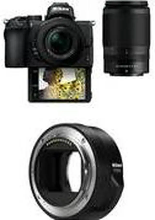 Alt view image 2 of 3 - Nikon Z50 Compact Mirrorless Digital Camera, 2 Zoom Lens Kit NIKKOR Z DX 16-50mm f/3.5-6.3 VR & 50-250mm F/4.5-6.3 VR with Nikon Mount Adapter FTZ II