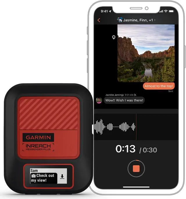 Main image of Garmin inReach® Messenger Plus, SOS Satellite Communicator with Photo, Text & Voice Messaging Without Cell Service, Long Battery Life, Durable, Temperature-Resistant, Water-Resistant (IPX7) Design