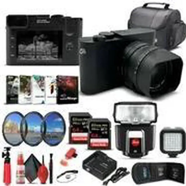 Alt view image 2 of 3 - Leica Q2 Monochrom Digital Camera + SF40 Flash + 2x 64GB Cards + More Bundle