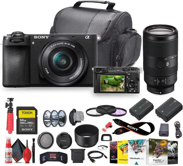 Main image of Sony a6700 Mirrorless Vlogger Camera With 16-50mm Lens + Sony E 70-350 + More - Bundle
