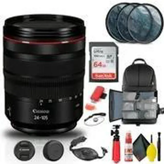 Alt view image 2 of 3 - Canon RF 24-105mm f/4L IS USM Lens (2963C002) + Filter + BackPack + 64G + More