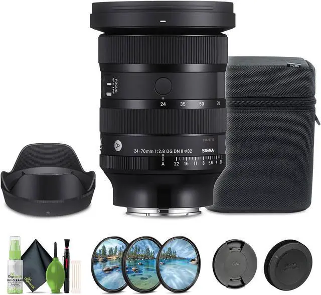 Main image of Sigma 24-70mm f/2.8 DG DN II Art Lens (Sony E) + Lens Filter Kit 82MM
