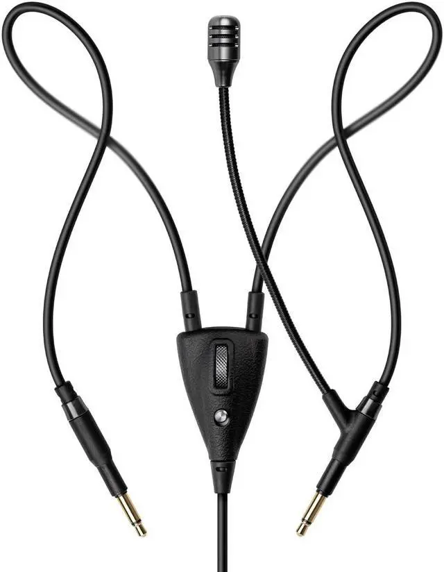 Main image of MEZE AUDIO | Boom Mic | Omnidirectional Clear Audio Plug-and-Play Boom Microphone | for Gaming and Remote Work | 3.5mm Male to Dual TS Mono 3.5mm Male Connector Plug | Cable Length 2.50m/8.2ft