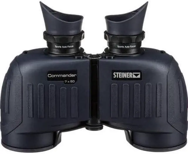 Alt view image 2 of 4 - Steiner 7x50 Commander Binoculars (2304) Bundle with Padded Backpack, Floating Wrist Strap, and 6Ave Cleaning Kit