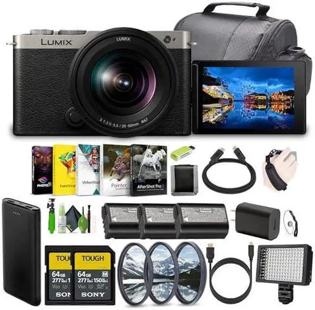 Main image of Panasonic LUMIX S9 Mirrorless Camera with 20-60mm L Mount Lens - Silver -Bundle