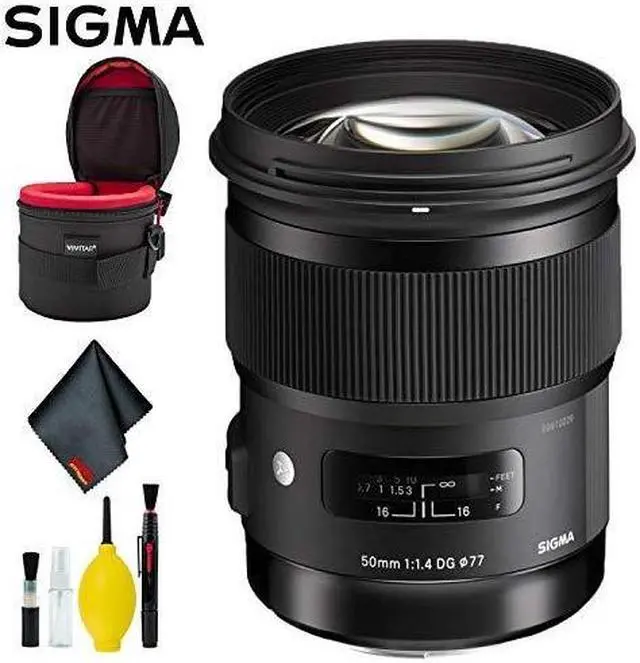 Alt view image 7 of 8 - Sigma 50mm f/1.4 DG HSM Art Lens for Nikon F Deluxe Kit