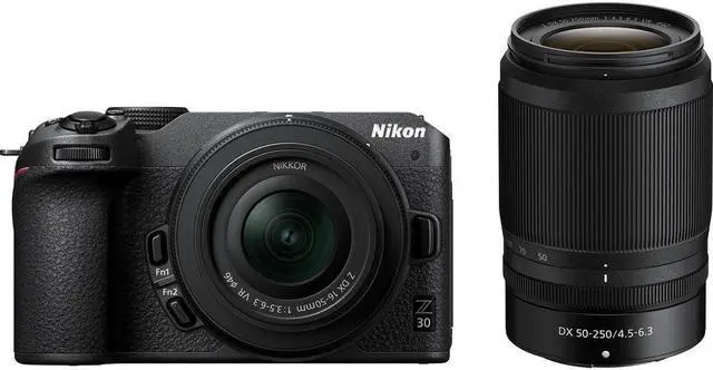 Alt view image 2 of 4 - Nikon Z30 Mirrorless Camera with 16-50mm and 50-250mm Lenses (1743) Bundle