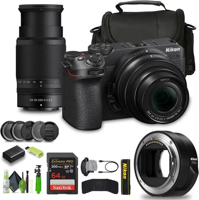 Main image of Nikon Z30 Mirrorless Camera with 16-50mm and 50-250mm Lenses (1743) Bundle