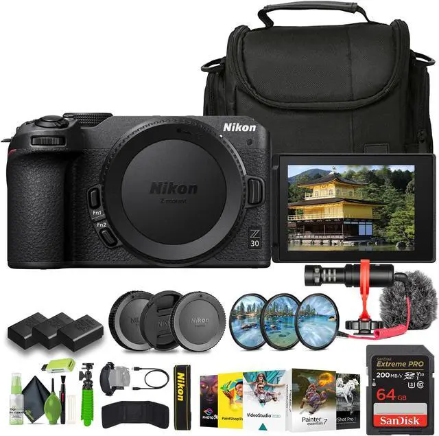 Main image of Nikon Z30 Lightweight Mirrorless Camera (1737) Bundle