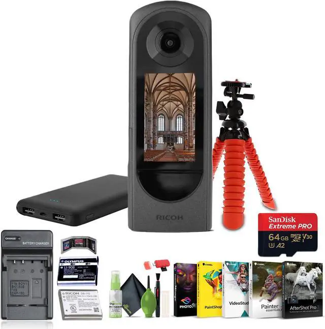 Main image of Ricoh THETA X 360-Degree Camera 5.7K30 Video, 2.25" Touchscreen, Sensors + More