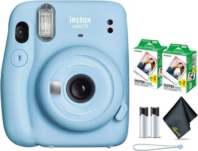Main image of FUJIFILM INSTAX MINI 11 Instant Film Camera (Blue) Bundle with Fuji INSTAX MINI Instant Film- 40 Photo Sheets with Accessory Kit