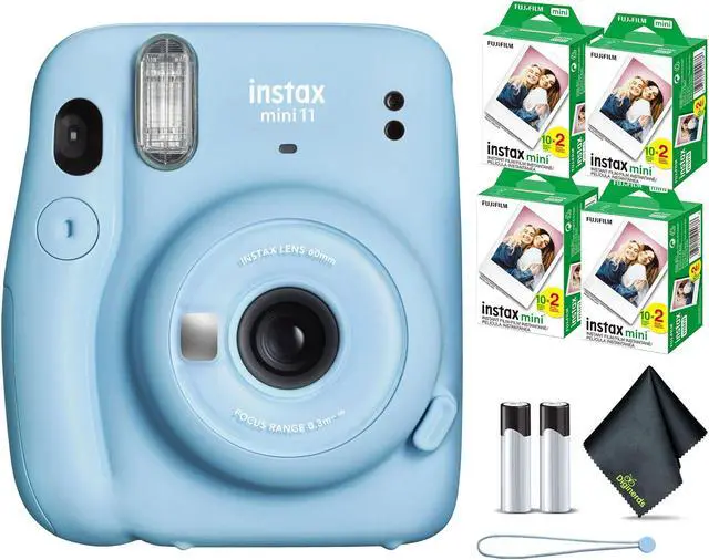 Main image of FUJIFILM INSTAX MINI 11 Instant Film Camera (Blue) Bundle with Fuji INSTAX MINI Instant Film- 80 Photo Sheets with Accessory Kit