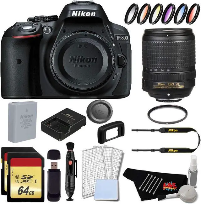 Main image of Nikon D5300 DSLR Camera with 18-140mm Lens (International Model) Complete Pro Bundle