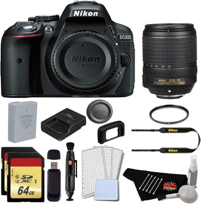 Main image of Nikon D5300 DSLR Camera with 18-140mm Lens (International Model) Complete Advanced Bundle