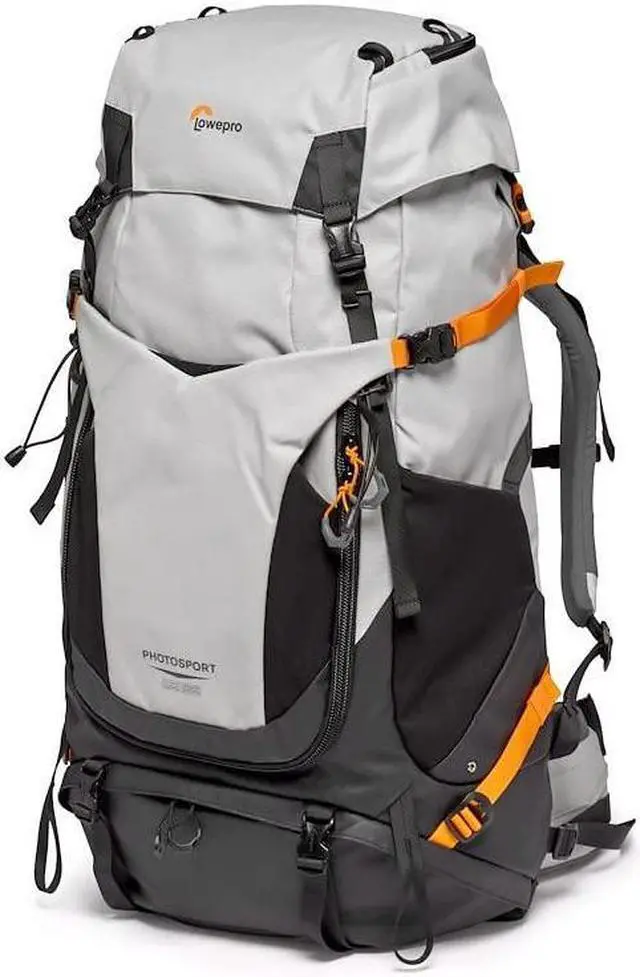 Alt view image 8 of 8 - Lowepro PhotoSport PRO BP 55L, Backpack for Reflex and Mirrorless Cameras, Front and Rear Access, Removable Camera Insert, Accessory Straps, Size: S/M, Colour Dark/Light Gray