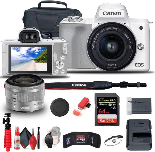 Main image of Canon EOS M50 Mirrorless Digital Camera with 15-45mm and 55-200mm Lenses Bundle