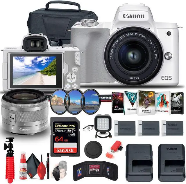 Main image of Canon EOS M50 Mirrorless Digital Camera with 15-45mm and 55-200mm Lenses Bundle