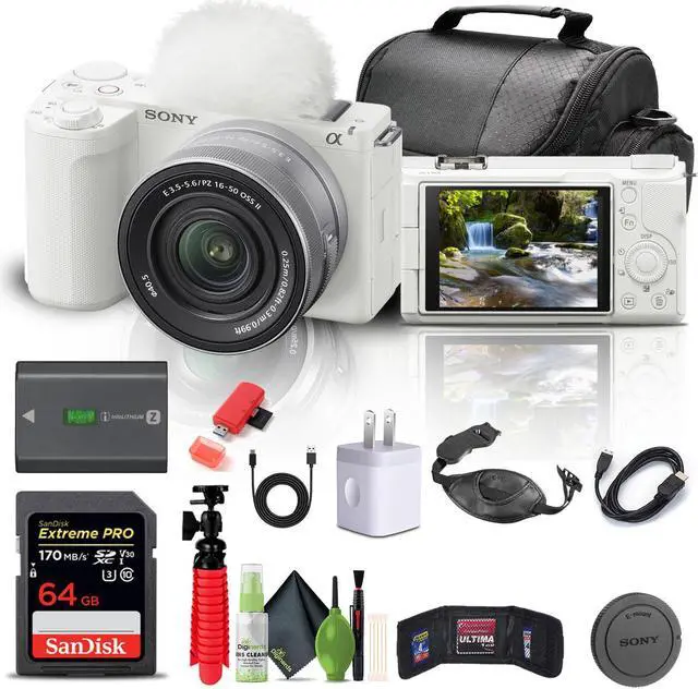 Main image of Sony Alpha ZV-E10 II Mirrorless Camera with 16-50mm Lens + 64GB Memory Card + Bag + More