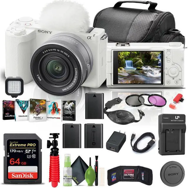 Main image of Sony Alpha ZV-E10 II Mirrorless Camera W/ 16-50mm Lens + 64GB Memory Card + Filter + More