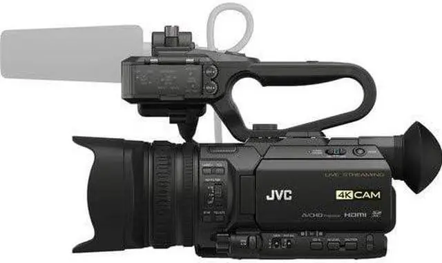 Alt view image 4 of 5 - JVC UHD 4K Streaming Camcorder W/ 2 X 64GB Memory Card, Tripod, Rode Mic, External Monitor, Sony Pro Headphones, Case, LED Light, and more . Premium Bundle