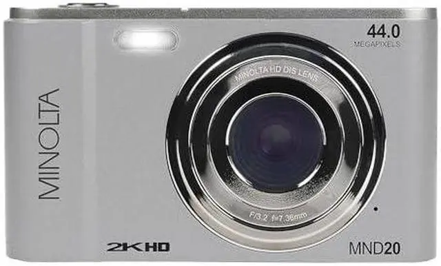 Alt view image 11 of 18 - Minolta MND20-S MND20 16x Digital Zoom 44 MP/2.7K Quad HD Digital Camera (Silver)