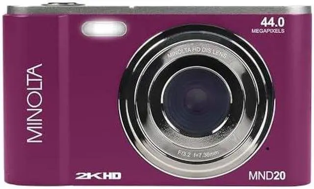 Alt view image 12 of 15 - Minolta MND20-M MINOLTA MND30 44 MP / 2.7K Ultra HD Digital Camera (Magenta)