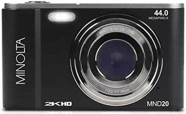Alt view image 12 of 12 - MINOLTA MND20 44 MP / 2.7K Ultra HD Digital Camera (Black)