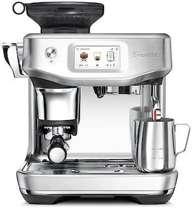 Main image of Breville the Barista Touch Impress Espresso Machine with Grinder & Milk Frother, Espresso Maker with Assisted Tamping, Cappuccino & Latte Machine for Home, BES881BSS, Brushed Stainless Steel