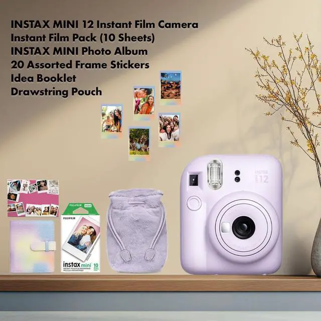 Alt view image 3 of 4 - FUJIFILM INSTAX MINI 12 Instant Film Holiday Camera Bundle (Lilac Purple)