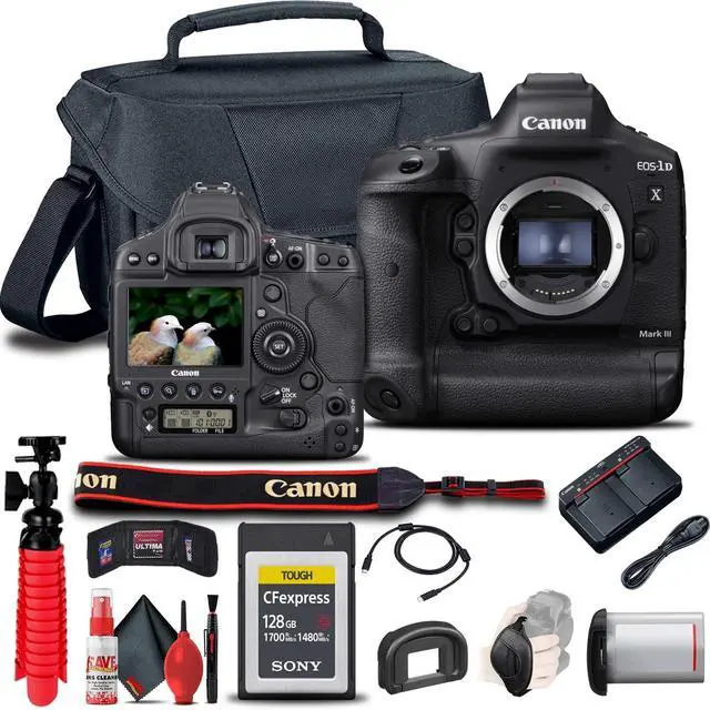Alt view image 3 of 3 - Canon EOS-1D X Mark III DSLR Camera (Body Only) (3829C002) + 128GB Card Base Bundle