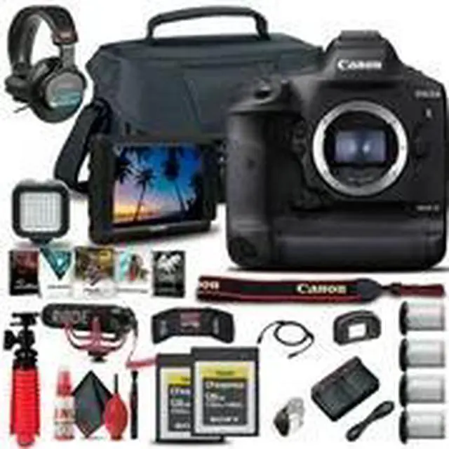 Alt view image 2 of 3 - Canon EOS-1D X Mark III DSLR Camera (Body Only) (3829C002) + 4K Monitor Graphic Bundle