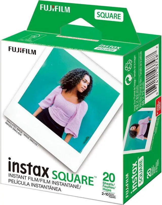 Alt view image 2 of 3 - Fujifilm instax SQUARE Instant Film (100 Exposures) + Microfiber Cleaning Cloth