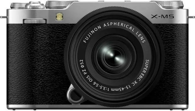 Alt view image 2 of 4 - Fujifilm X-M5 Mirrorless Camera + XC 15-45mm f/3.5-5.6 OIS PZ Lens Bundle- Silver