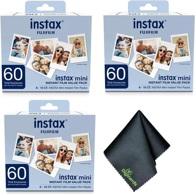 Main image of Fujifilm Instax Mini Value Pack Instant Film (180 Exposures) + Cleaning Cloth