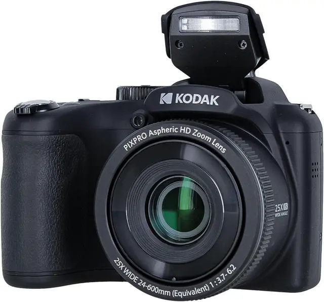 Alt view image 2 of 4 - Kodak Pixpro AZ255 Digital Camera in Black (AZ255BK) Bundle with Accessories