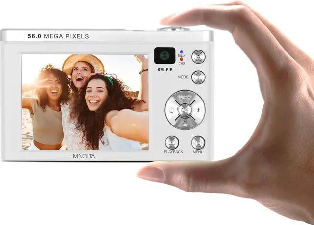 Alt view image 4 of 4 - Minolta MNB5Z Digital Camera 56MP with 5x Optical Zoom in White
