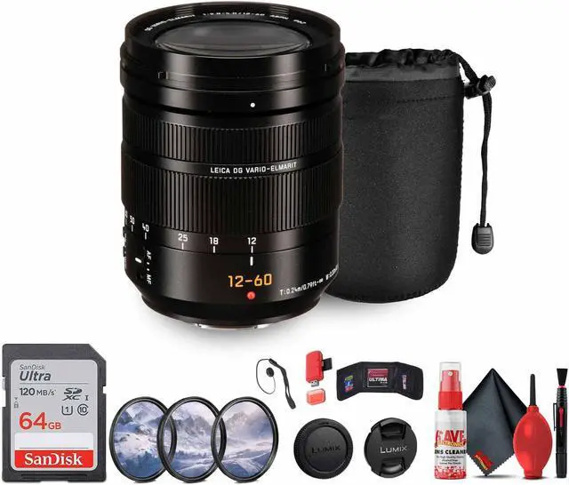 Main image of Panasonic Leica DG Vario-Elmarit 12-60mm f/2.8-4 ASPH Lens Bundle