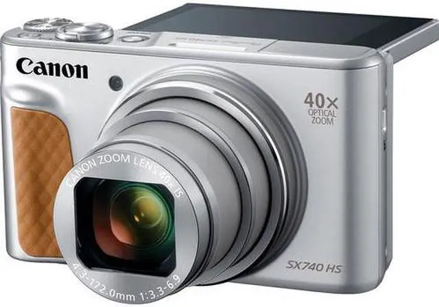 Alt view image 3 of 4 - Canon PowerShot SX740 HS Digital Camera (Silver) (2956C001) + 64GB Card + More
