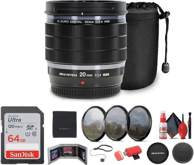 Main image of Olympus OM SYSTEM M.Zuiko Digital ED 20mm f/1.4 PRO Lens Bundle