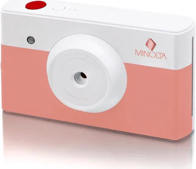 Alt view image 2 of 4 - Minolta Instapix Print Camera with Printer (Coral Pink), Camera Bag, Diginerds Microfiber Cleaning Cloth, Bundle