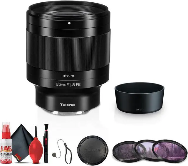 Main image of Tokina atx-m 85mm f/1.8 FE Lens for Sony E + Lens Filter Kit + Cleaning Kit + More