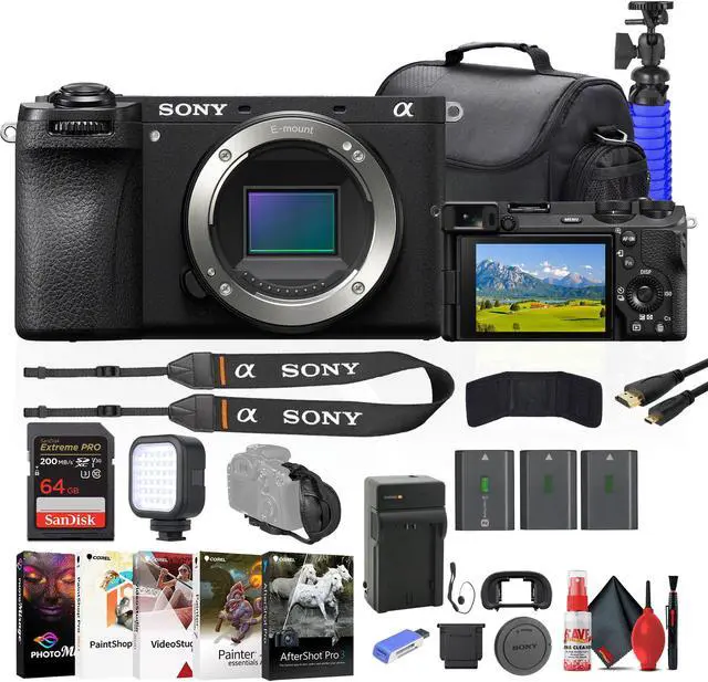 Main image of Sony a6700 Mirrorless Camera + 64GB Card + 2 x NP-FZ100 Battery + More