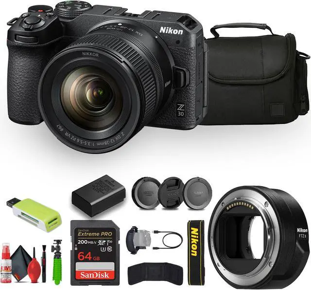 Main image of Nikon Z30 Lightweight Mirrorless Camera with 12-28mm Zoom Lens (1781) Bundle