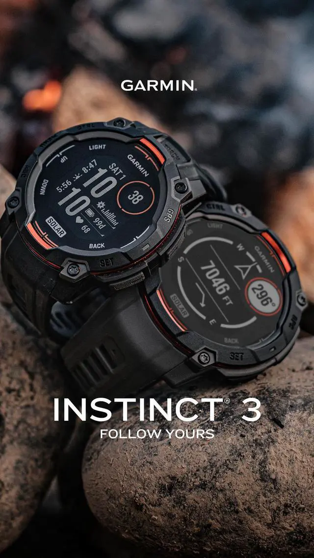 Alt view image 3 of 4 - Garmin Instinct 3 50mm Smart Watch, 24 Days Battery Life Twilight