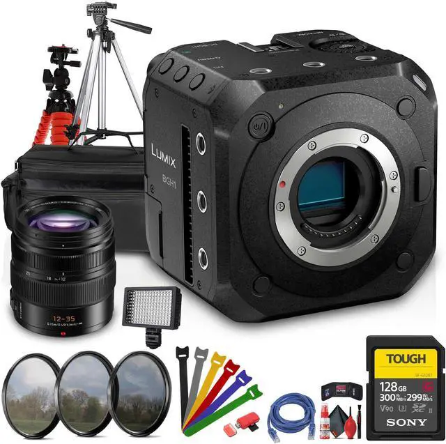 Main image of Panasonic Lumix BGH1 4K Box Cinema Camera + Panasonic 12-35mm Lens + More