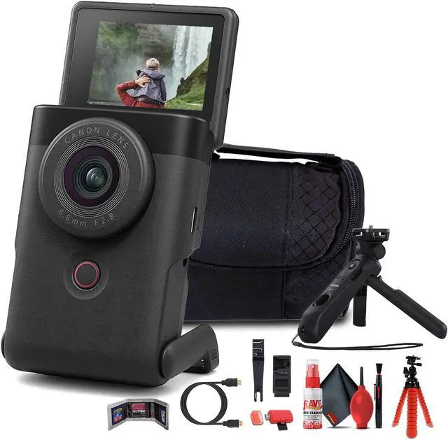 Main image of Canon PowerShot V10 Content Creator Compact Vlogging Camera (Black) + More
