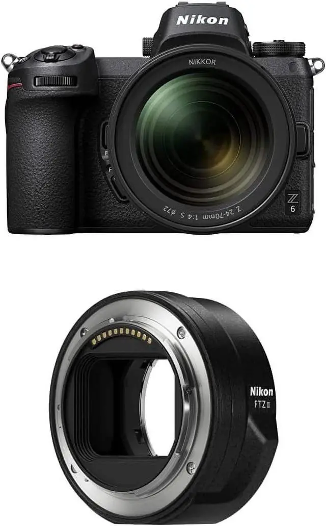 Alt view image 3 of 3 - Nikon Z6 FX-Format Mirrorless Camera Body w/NIKKOR Z 24-70mm f/4 S with Nikon Mount Adapter FTZ II