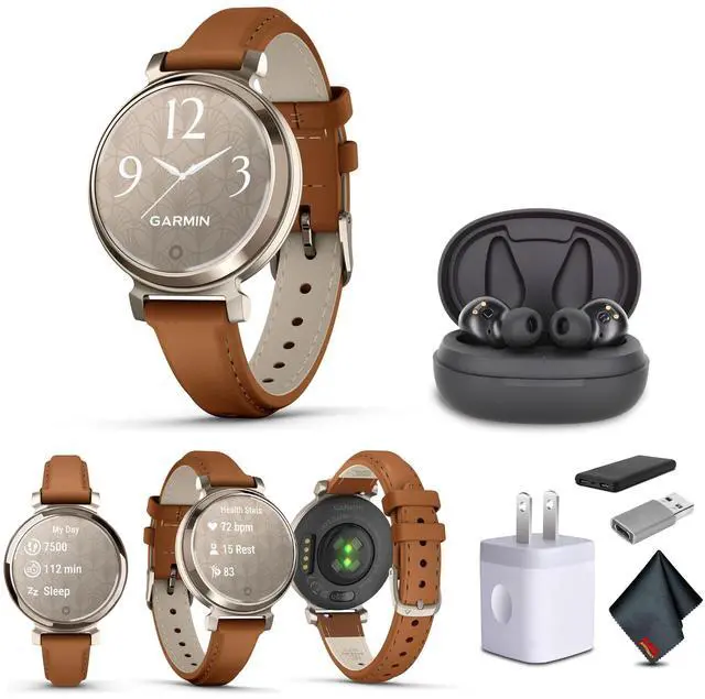 Main image of Garmin Lily 2 Classic, Small and Stylish Smartwatch Cream Gold with Tan