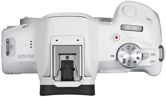 Alt view image 3 of 4 - Canon EOS R50 Mirrorless Camera (White) + 64GB Card + Bag + Charger + Battery + More